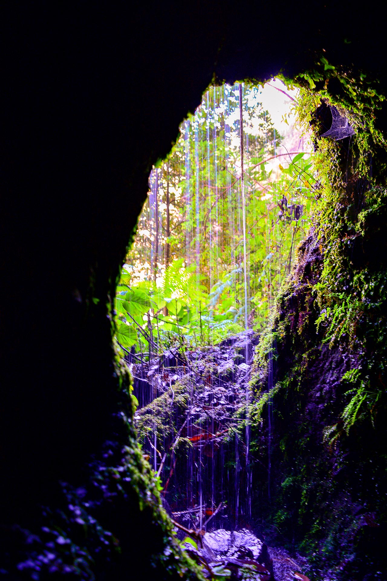 Cueva con cascada de agua que hay en el manantial de Marcos y Cordero - Taxi hacia el sendero de Marcos y Cordero